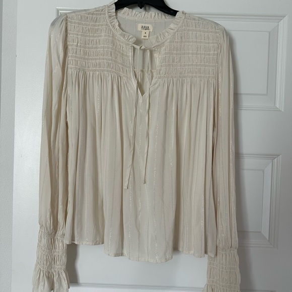 a.n.a Cream Blouse with Textured Design - Picture 1 of 3
